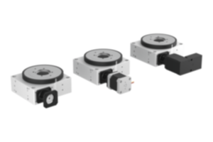 Rotary positioning stages for high loading with coaxial electric drive